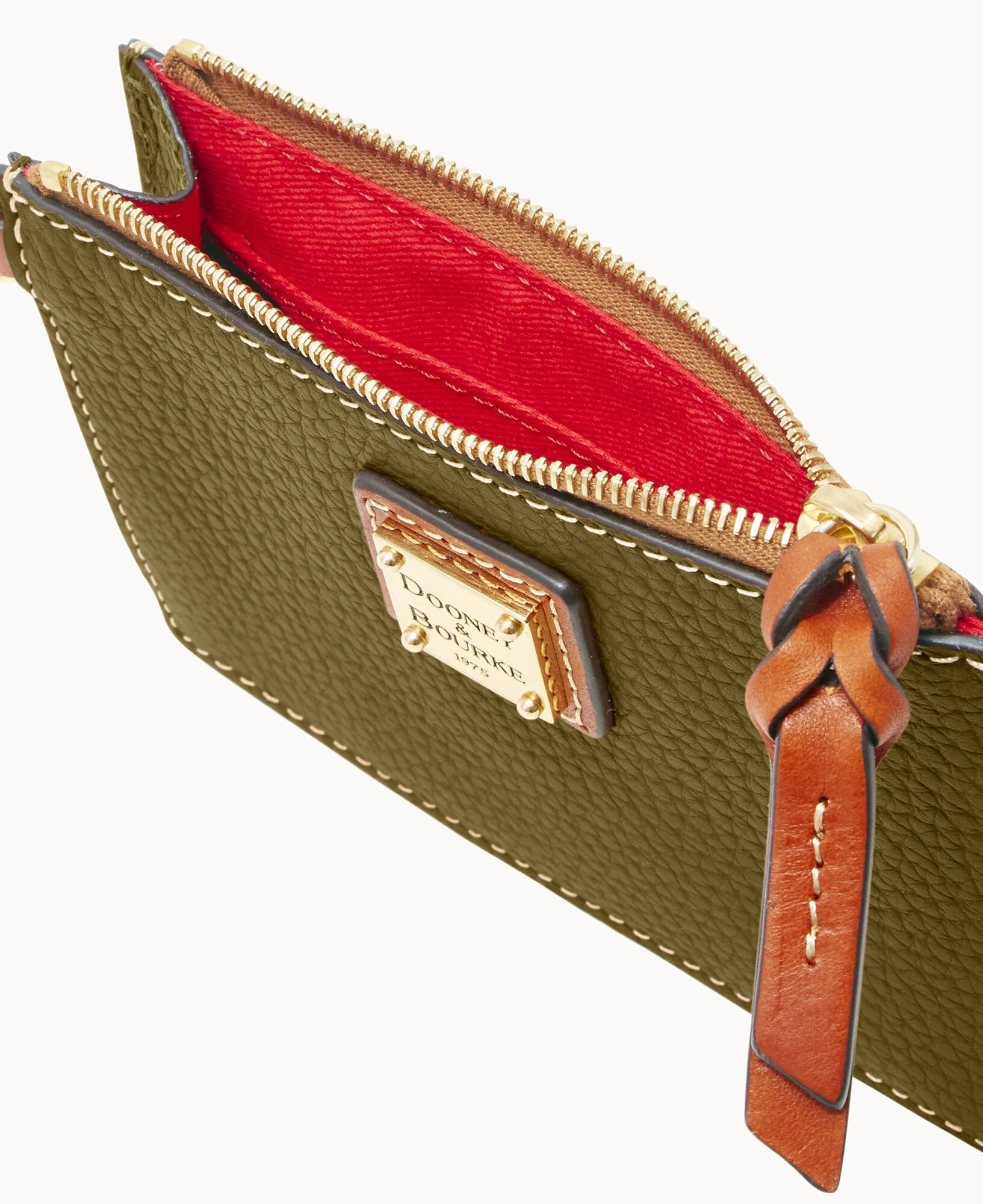 Pebble Grain Zip Top Card Case Wristlet - Image 75