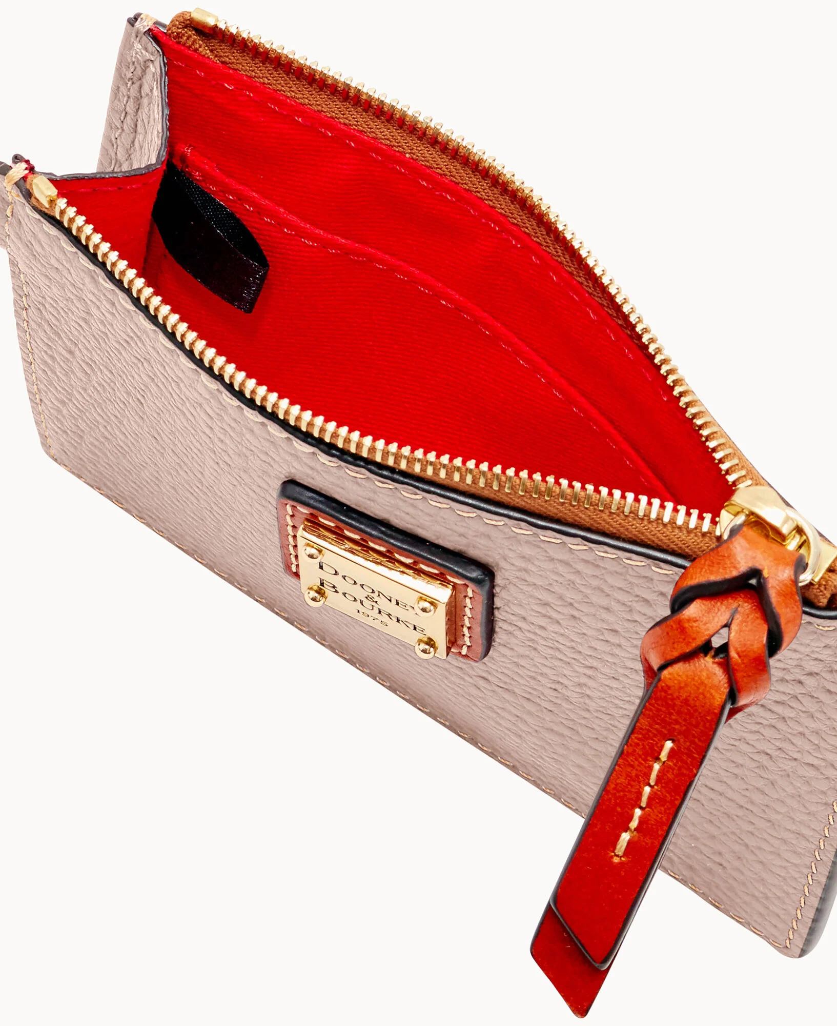 Pebble Grain Zip Top Card Case Wristlet - Image 79