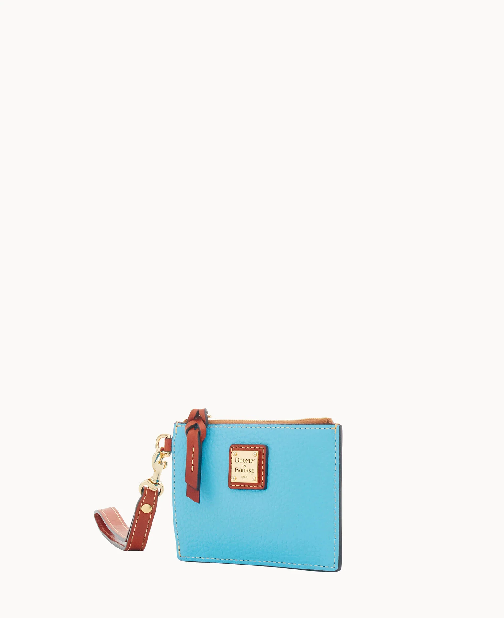 Pebble Grain Zip Top Card Case Wristlet - Image 86