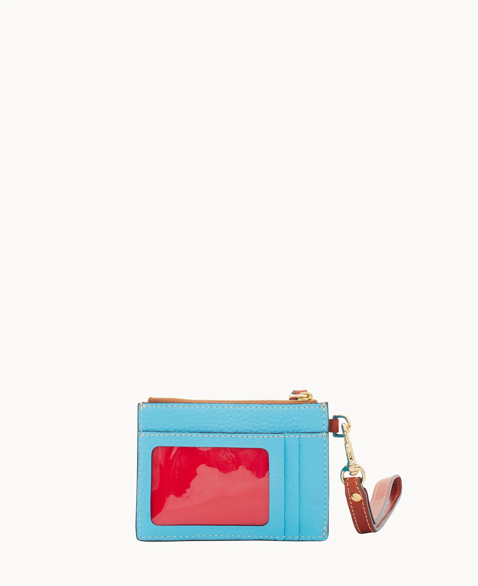 Pebble Grain Zip Top Card Case Wristlet - Image 88