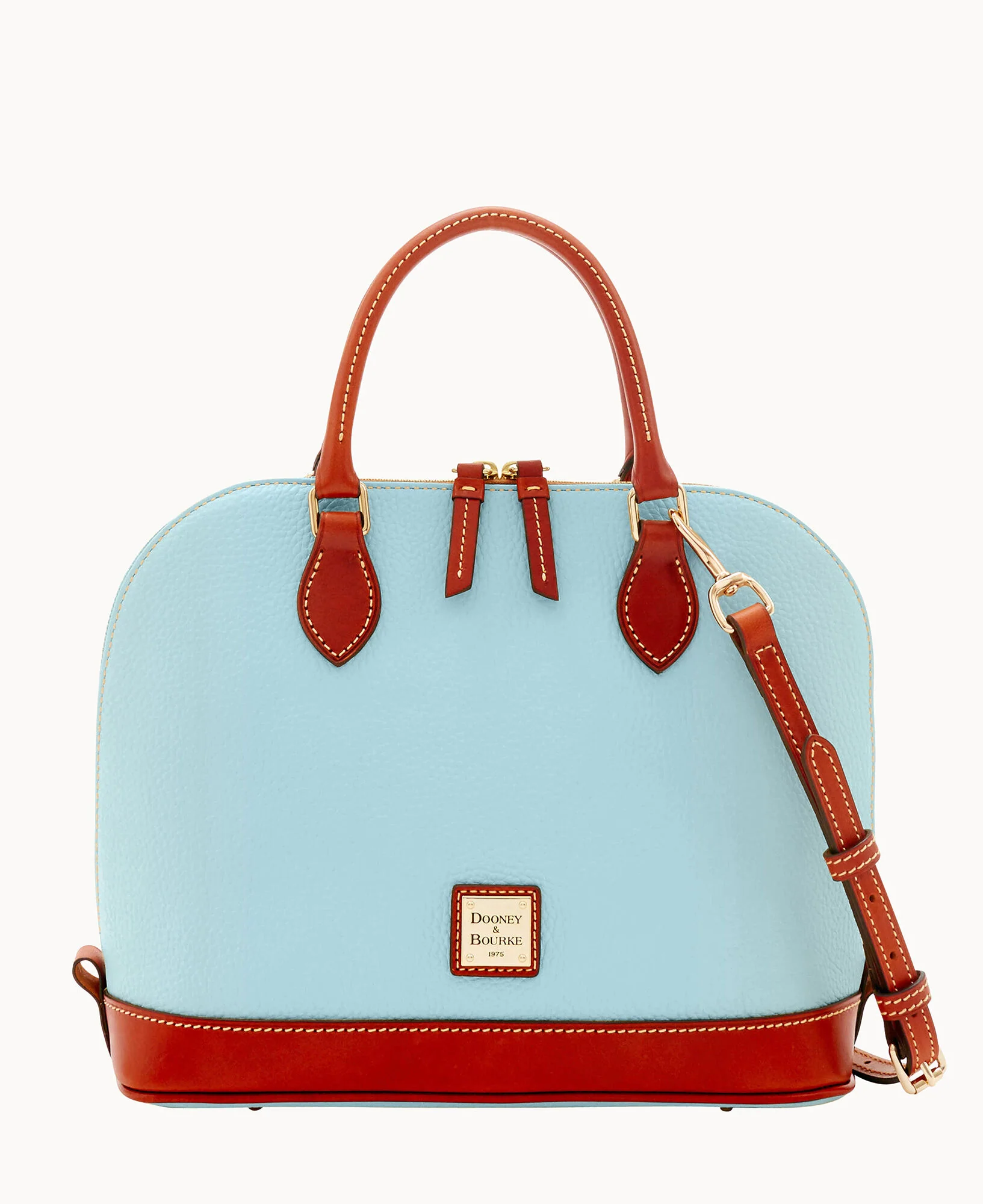 Pebble Grain Zip Zip Satchel - Image 100