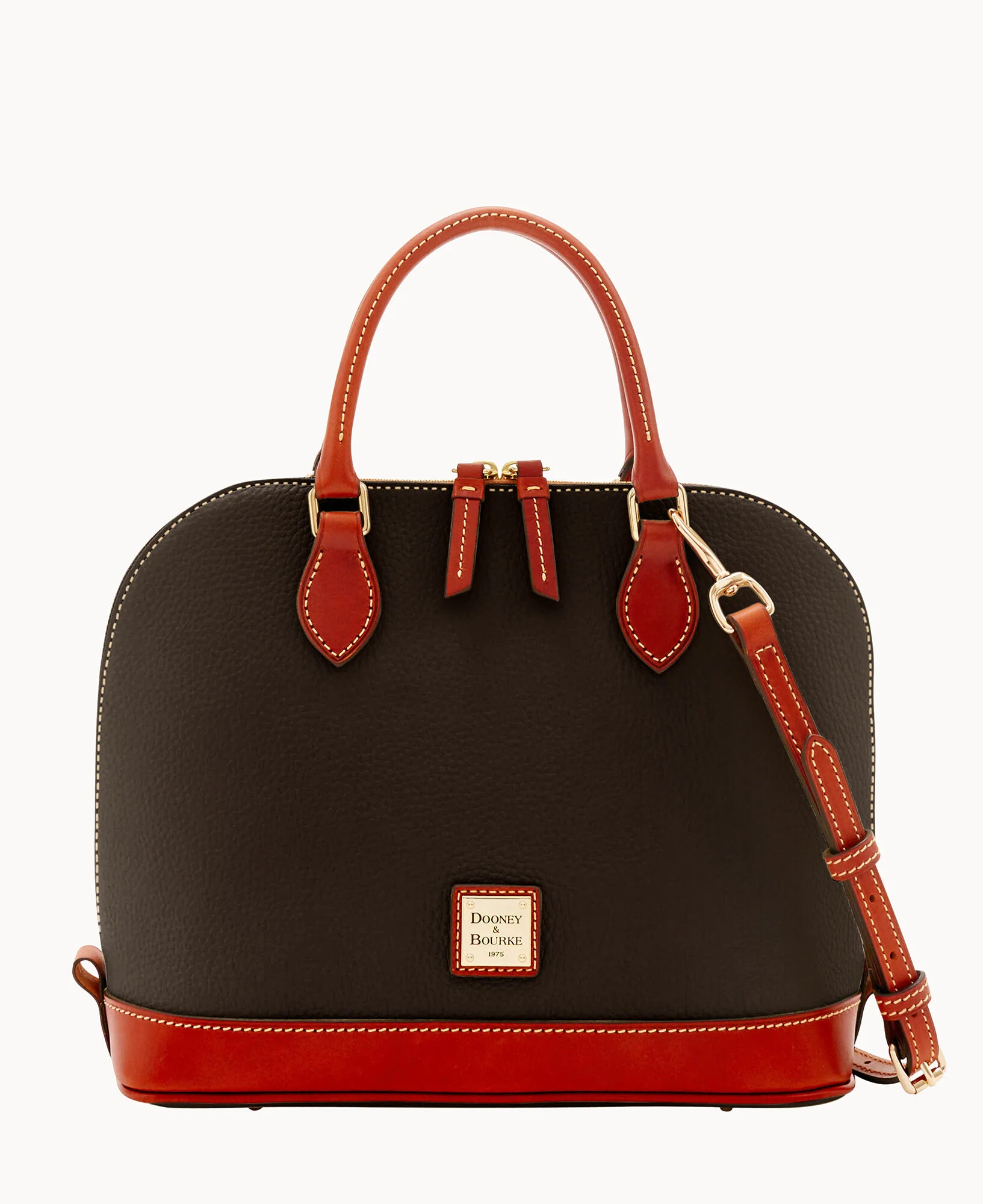 Pebble Grain Zip Zip Satchel - Image 11