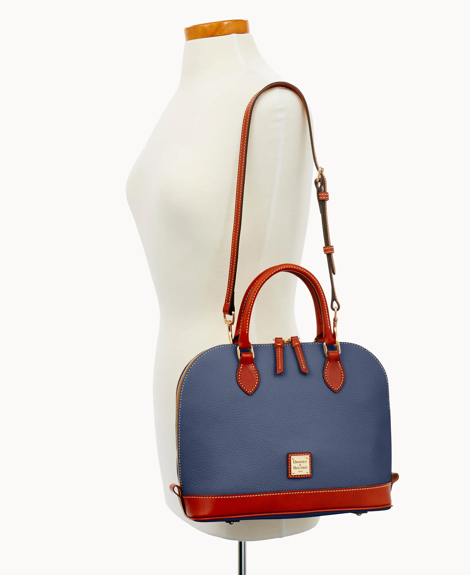 Pebble Grain Zip Zip Satchel - Image 113
