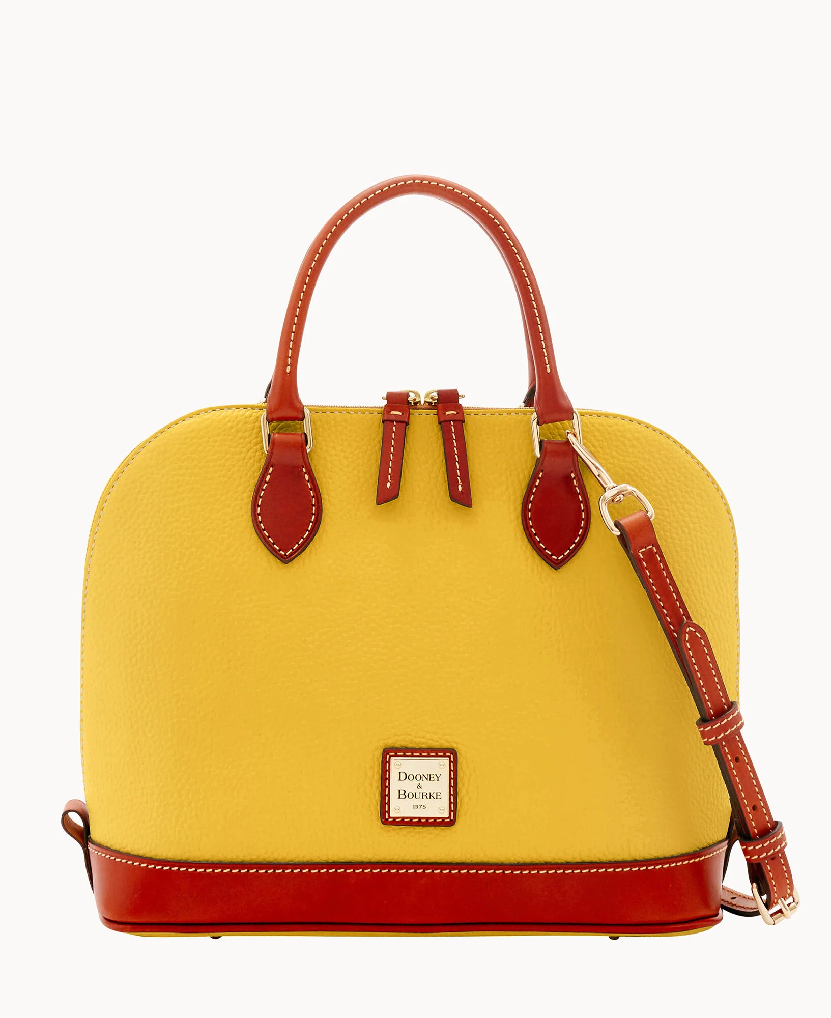 Pebble Grain Zip Zip Satchel - Image 114