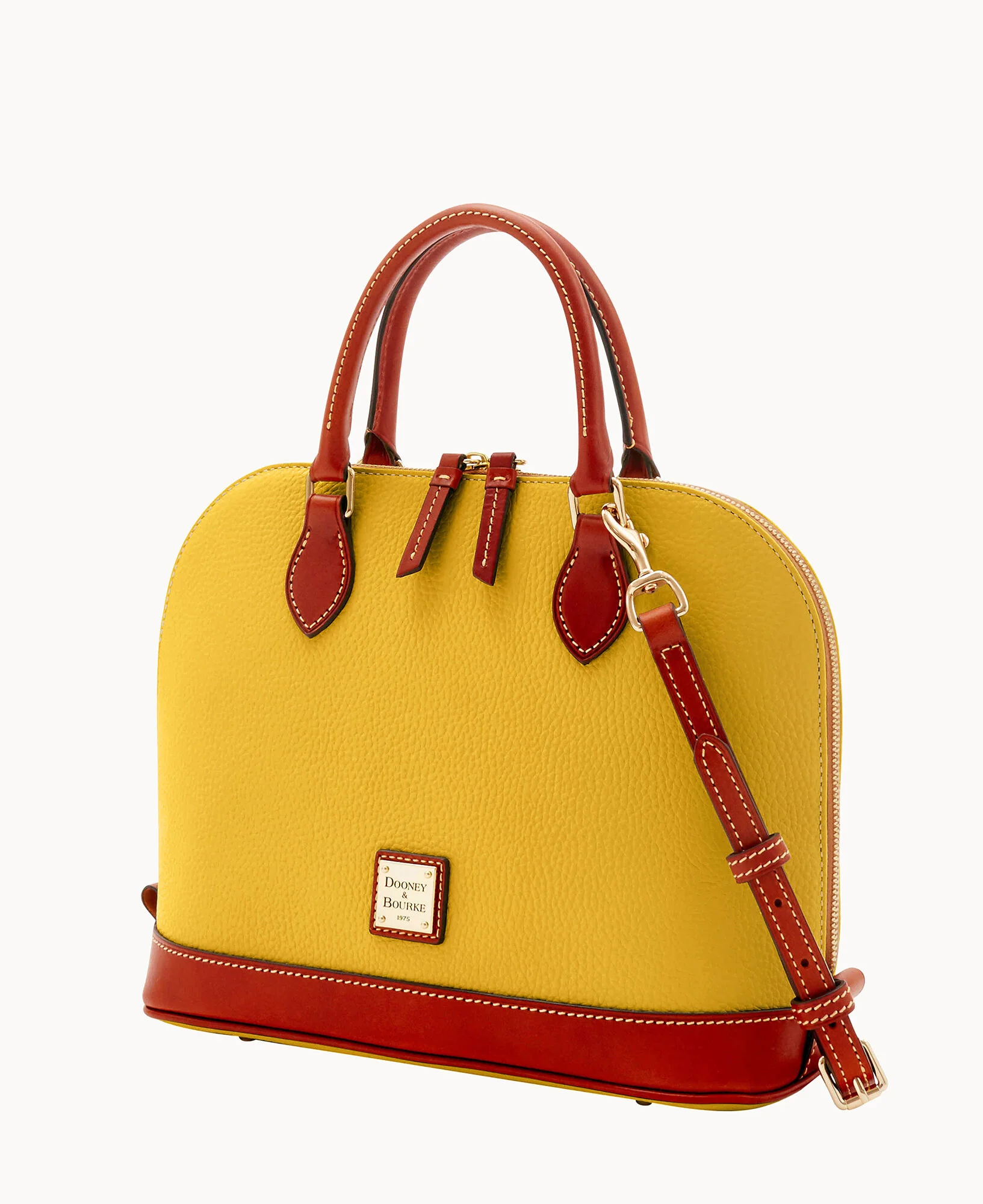 Pebble Grain Zip Zip Satchel - Image 115