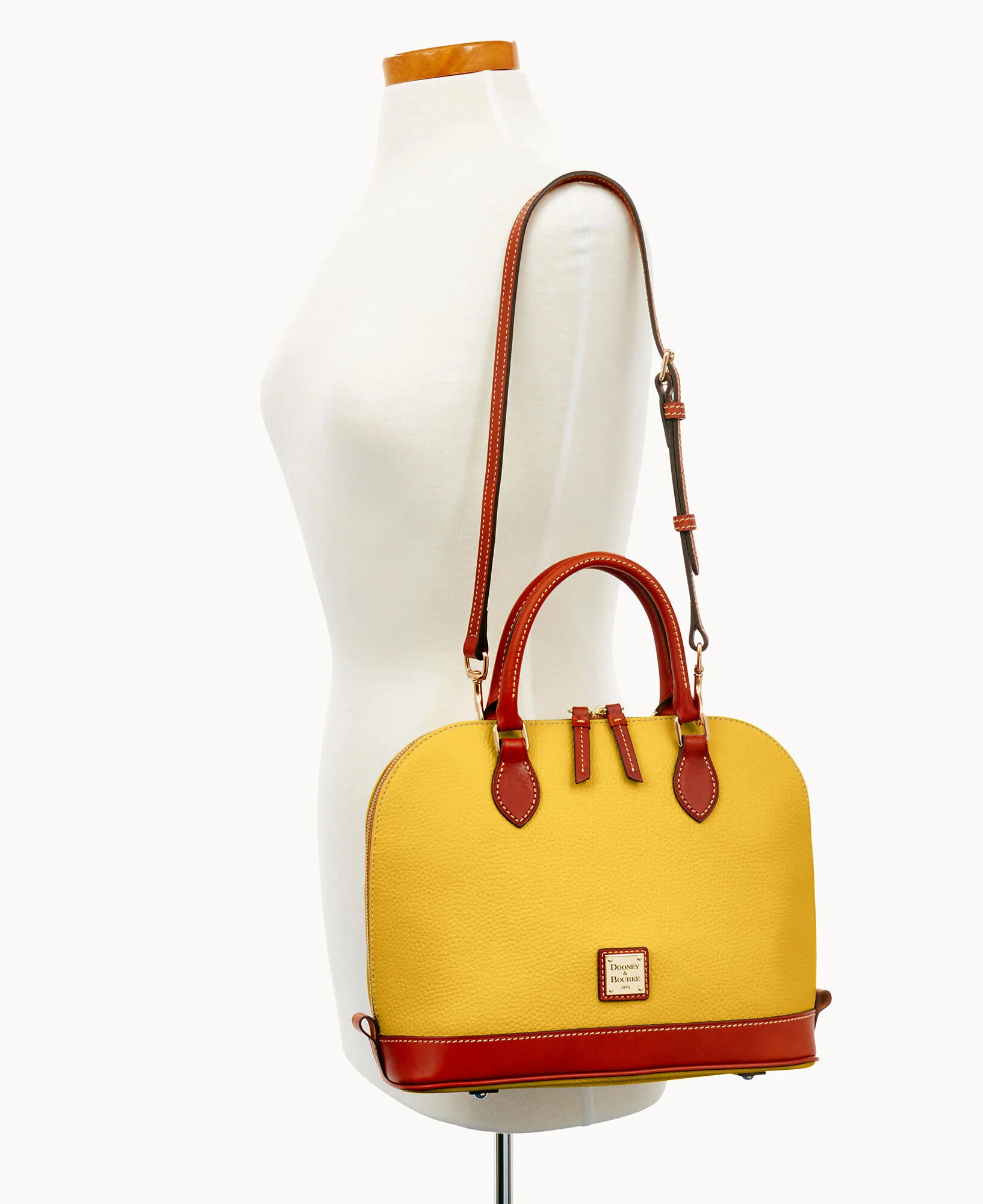 Pebble Grain Zip Zip Satchel - Image 118