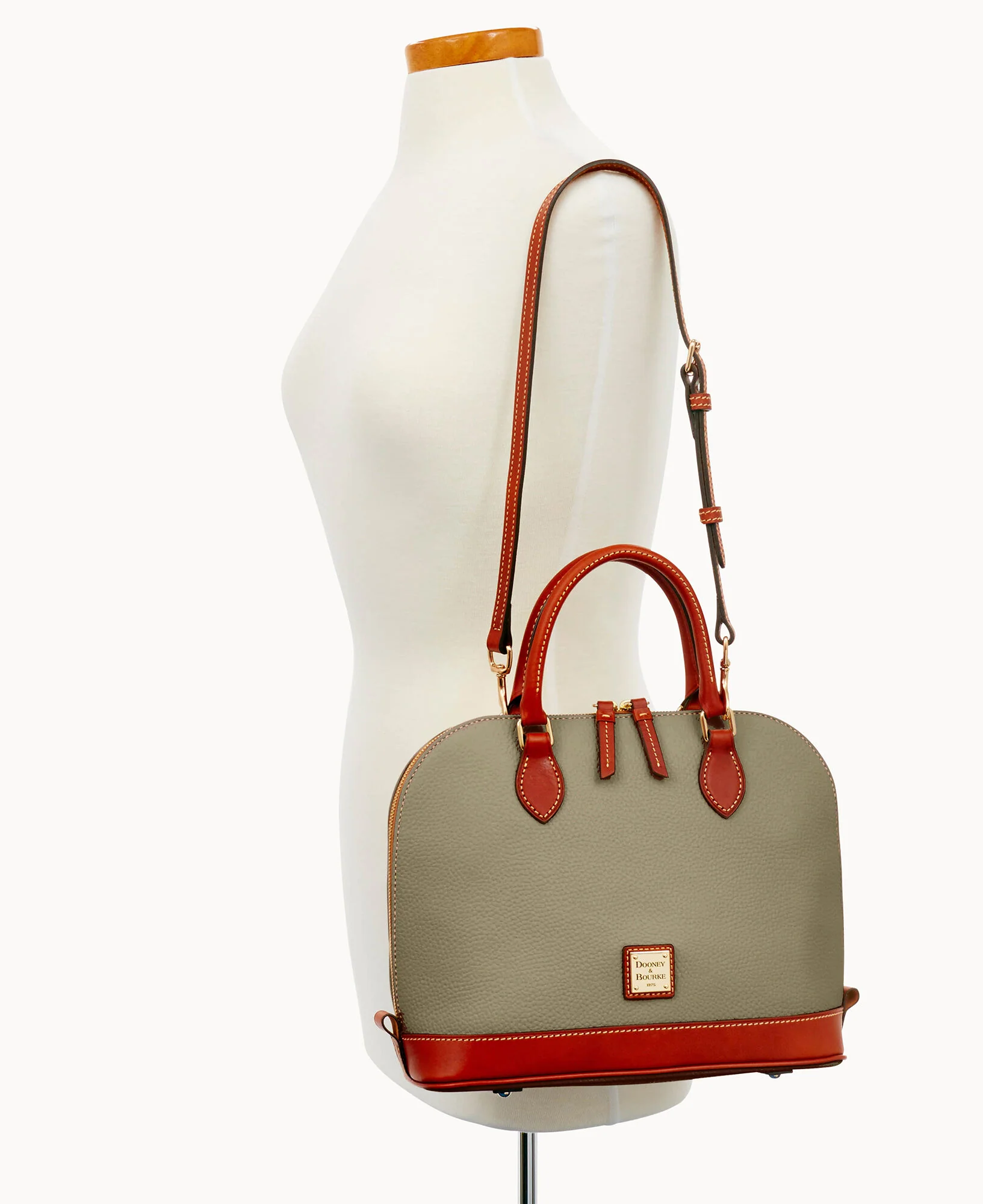 Pebble Grain Zip Zip Satchel - Image 119