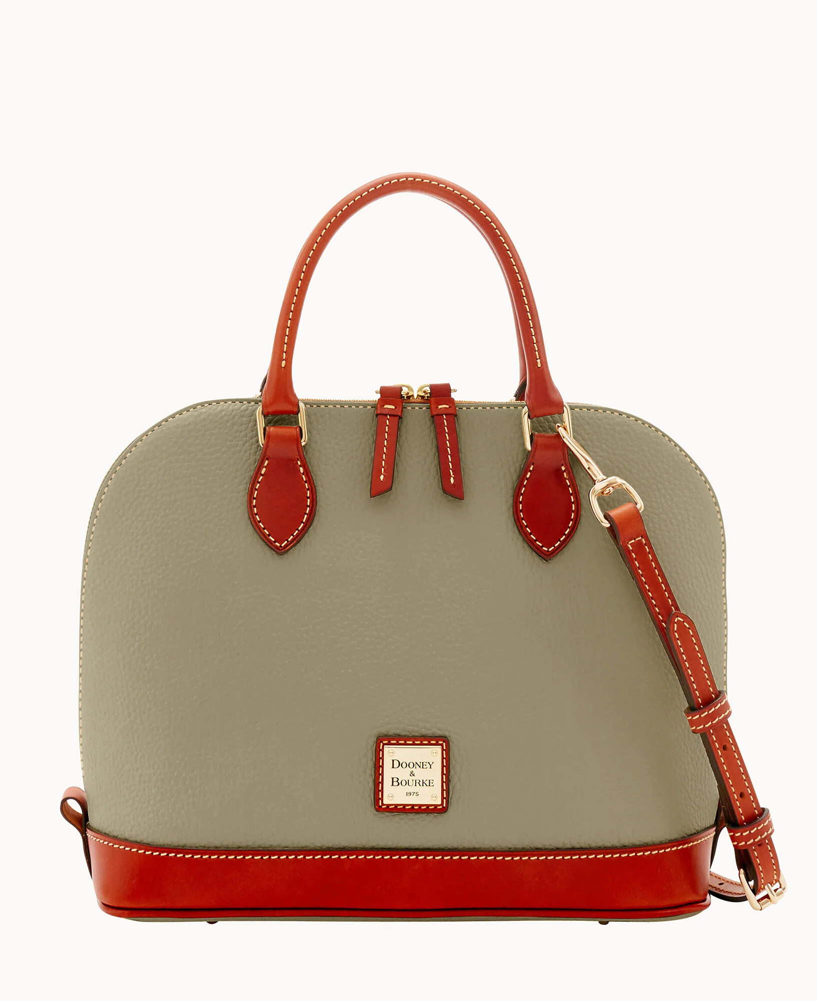 Pebble Grain Zip Zip Satchel - Image 123