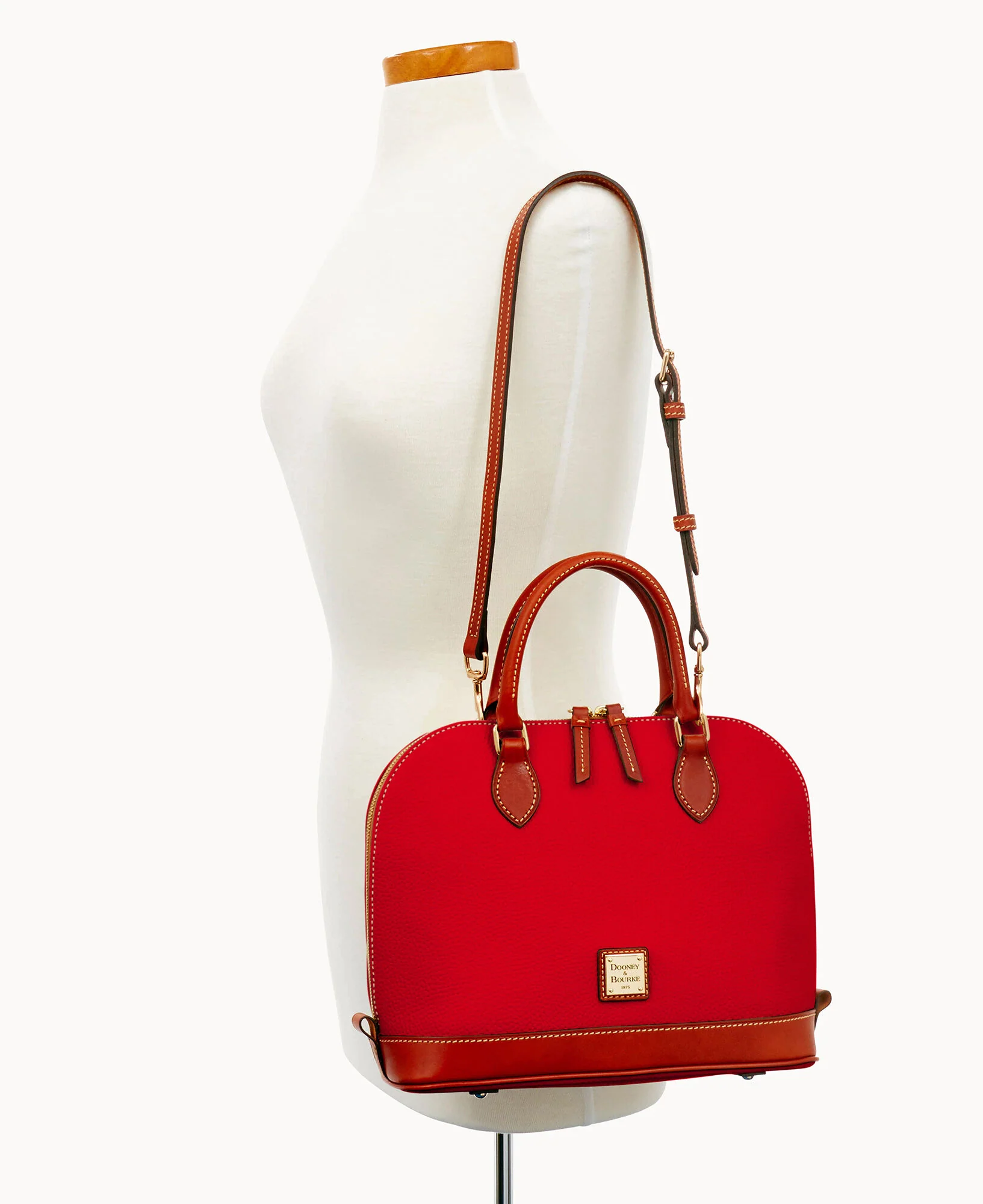 Pebble Grain Zip Zip Satchel - Image 45