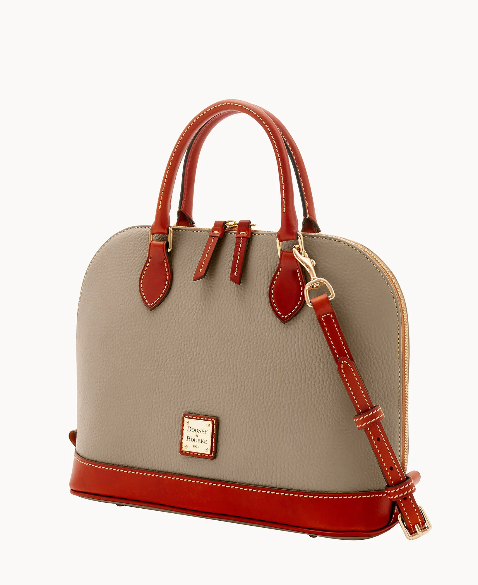 Pebble Grain Zip Zip Satchel - Image 57