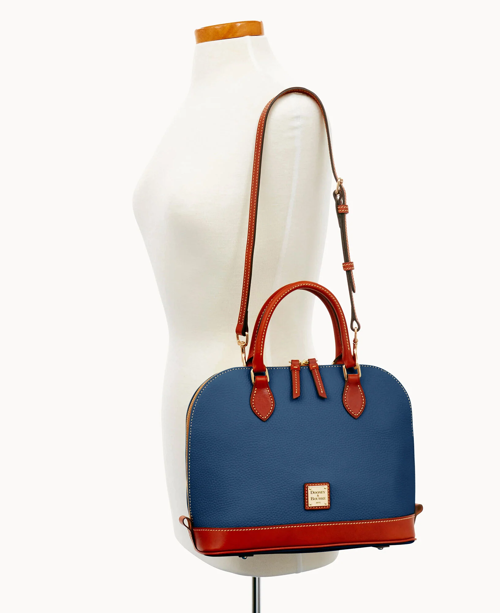 Pebble Grain Zip Zip Satchel - Image 94