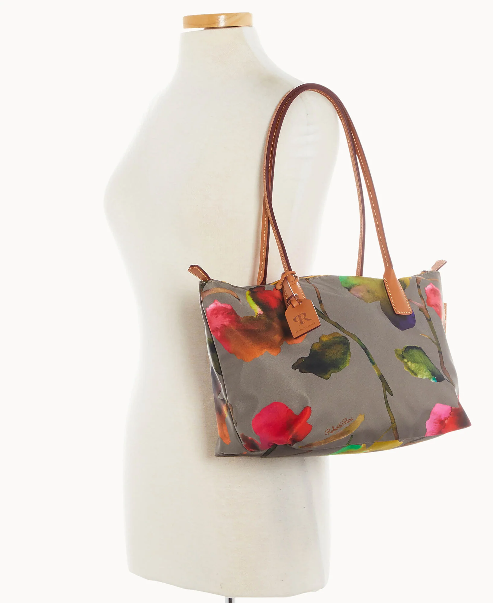 Roberta Pieri Flower Classic Sm Robertina Tote w Long Handle - Image 16