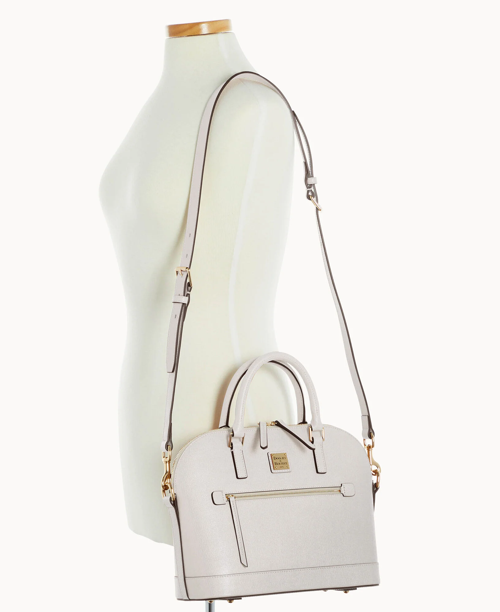 Saffiano Domed Zip Satchel - Image 22