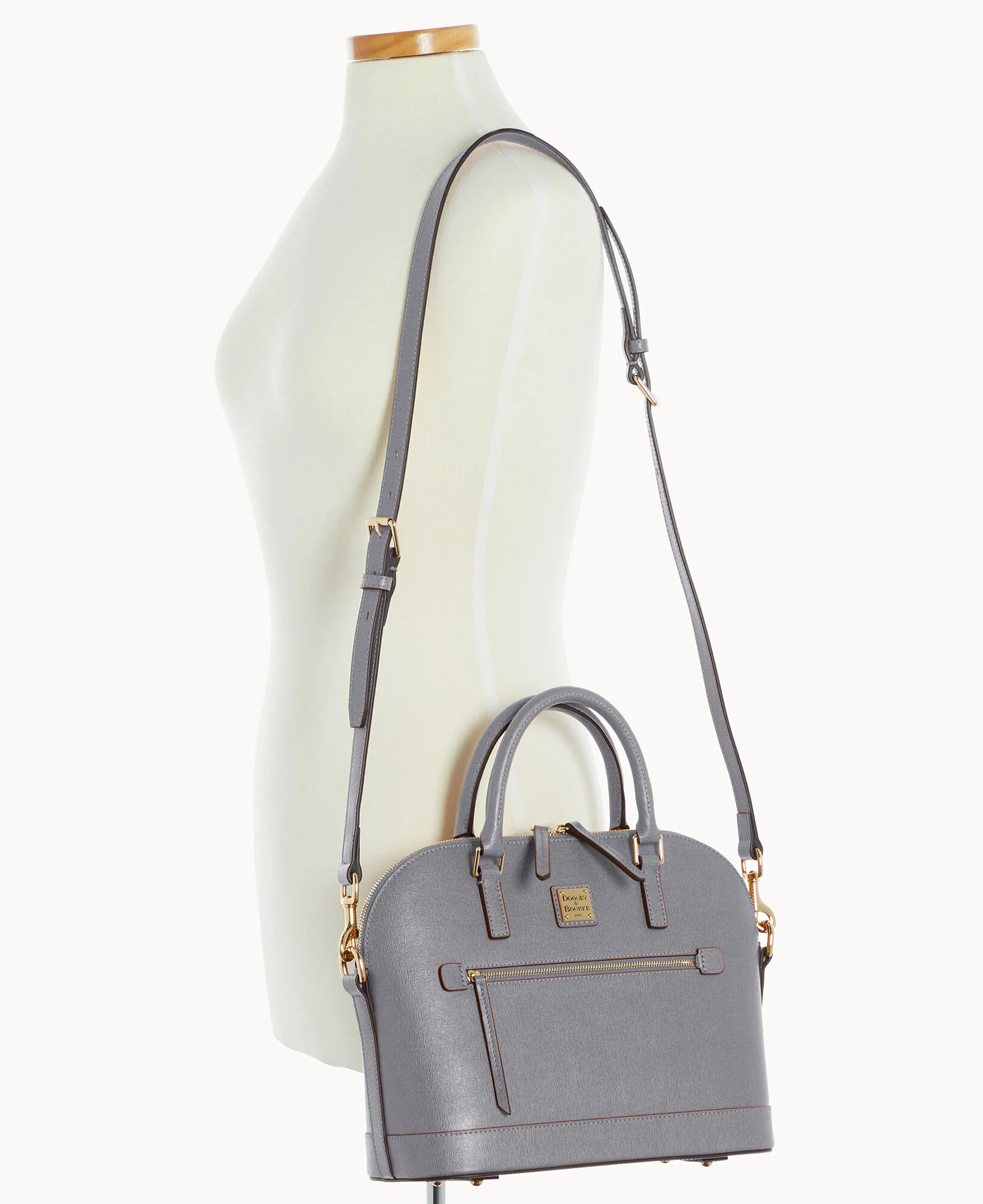 Saffiano Domed Zip Satchel - Image 79