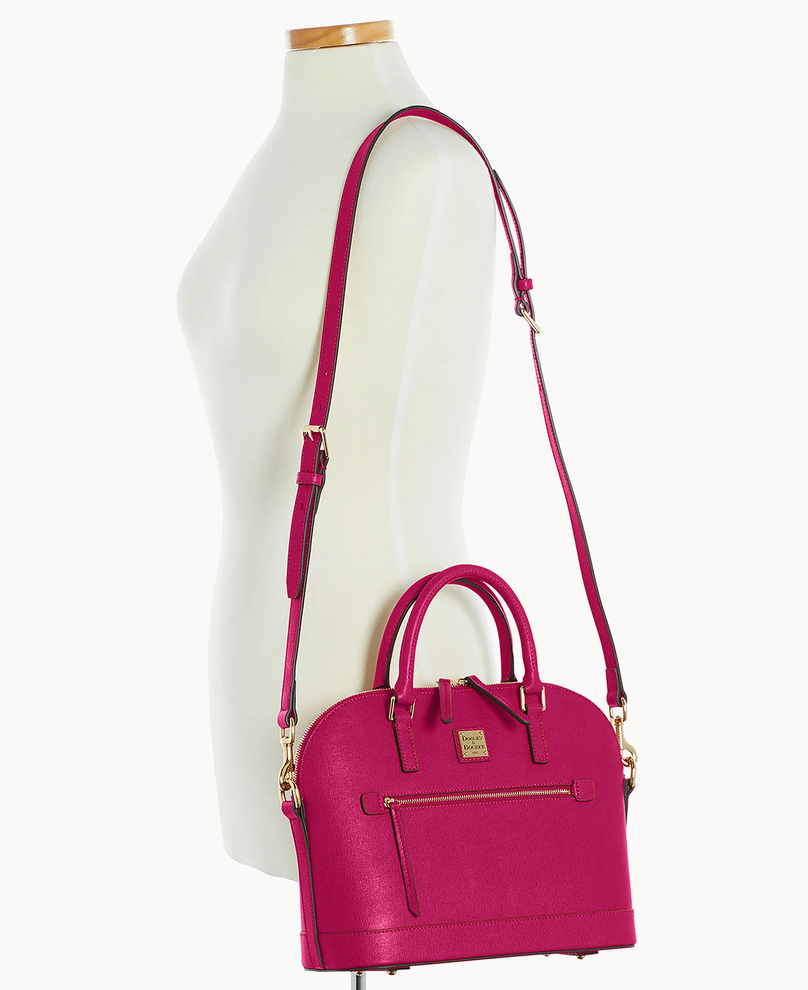 Saffiano Domed Zip Satchel - Image 83