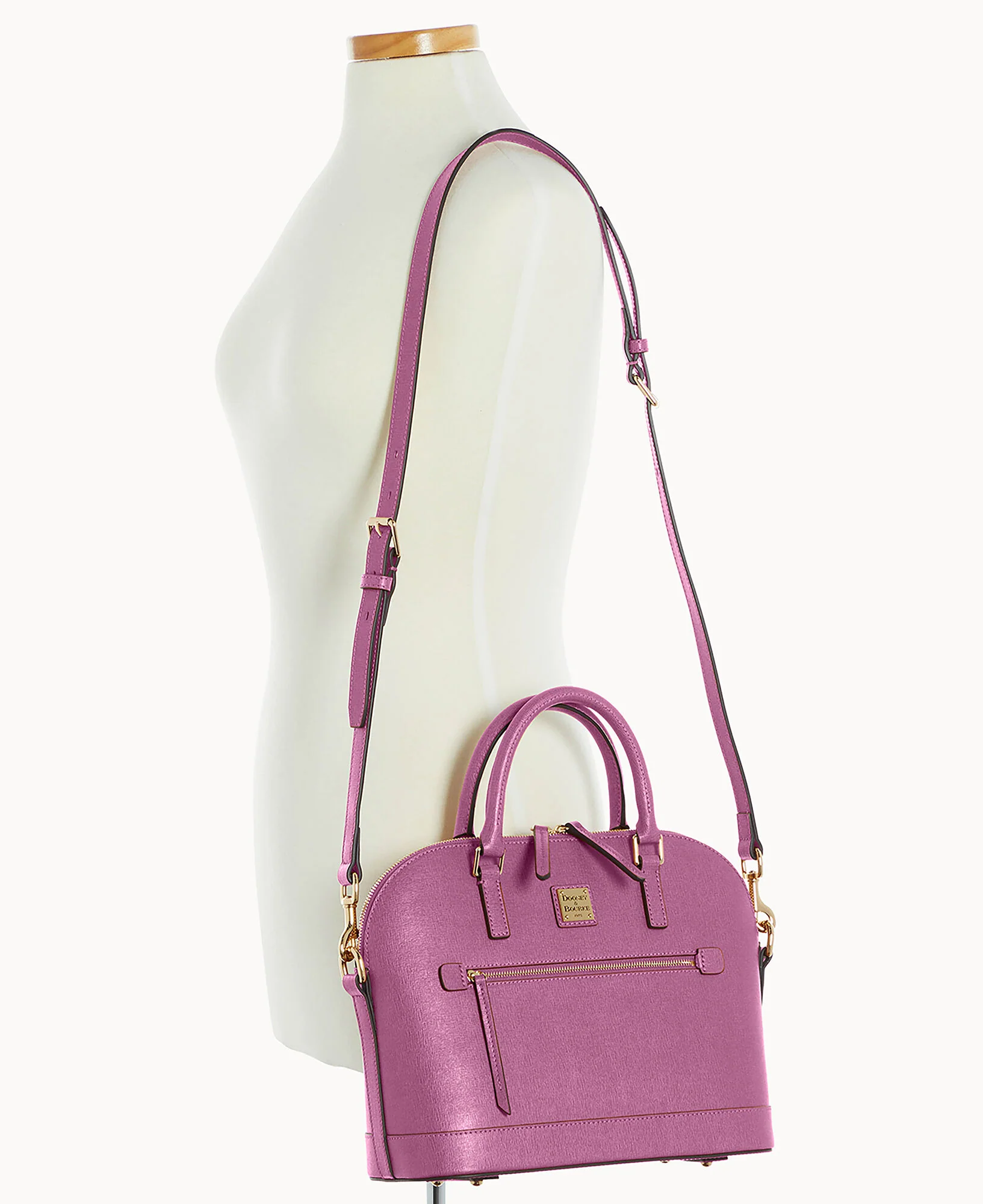Saffiano Domed Zip Satchel - Image 91